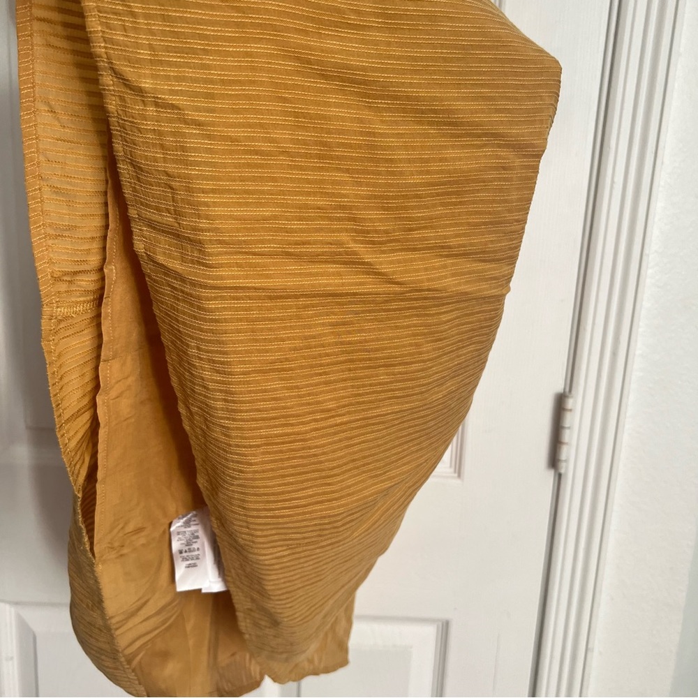 NWT Ann Taylor | Mustard Yellow Ruffle Dress - Picture 8 of 8